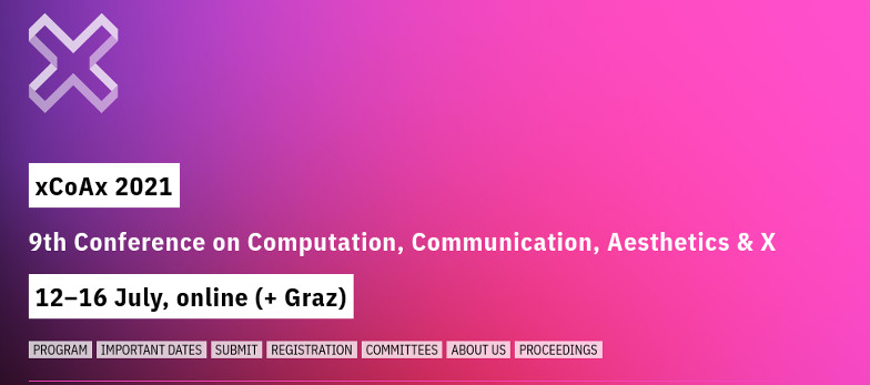 Projektpräsentation bei der xCoAx Medienkunstkonferenz